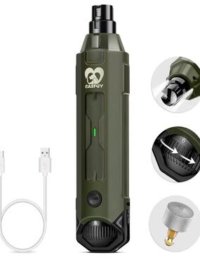 Olive Green Rechargeable Dog Nail Grinder